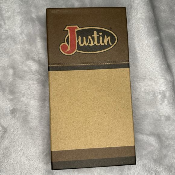 Justin Men's Rodeo Wallet Brown Suede Genuine Leather RFID Checkbook Western - Picture 8 of 9